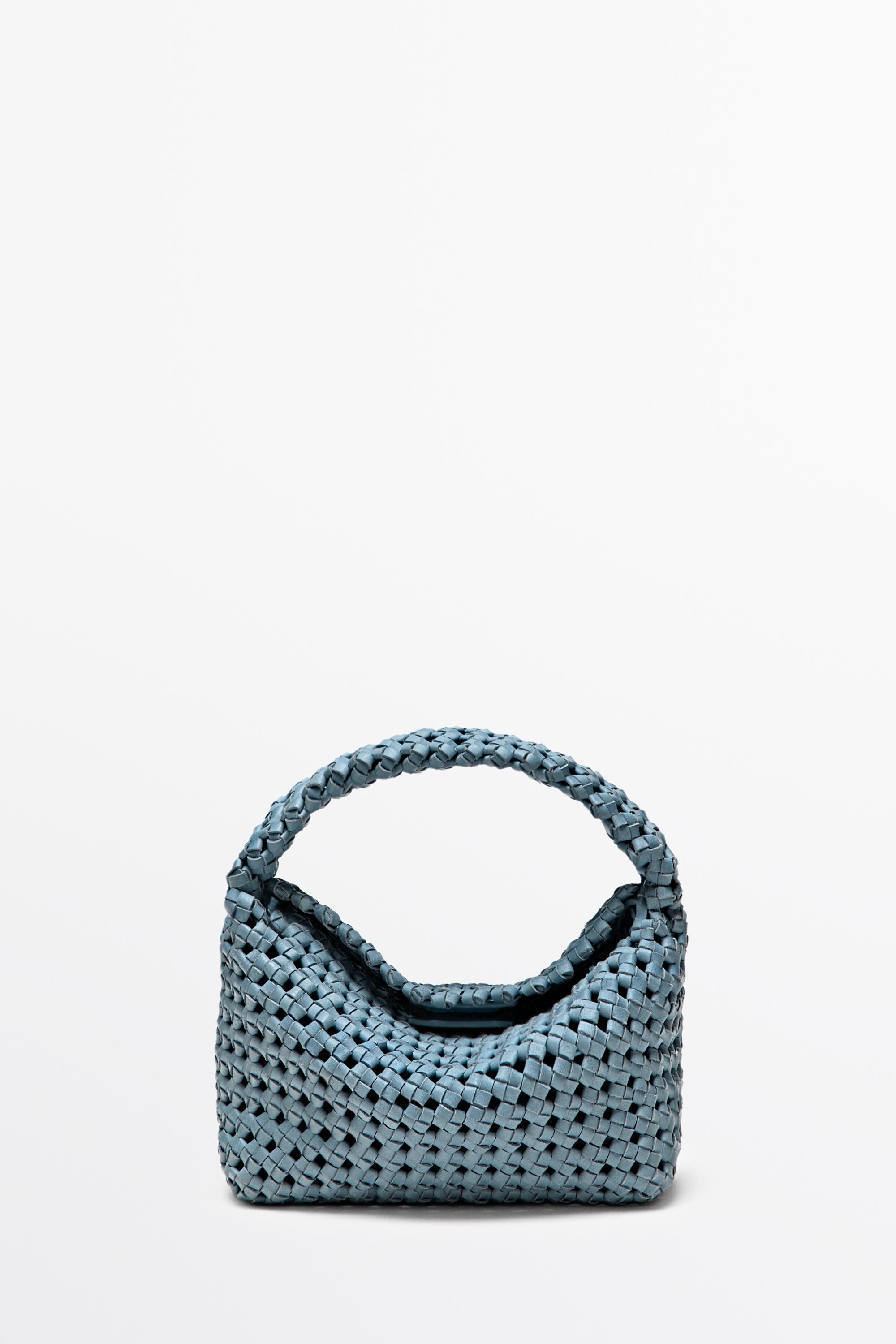 Mini sac en cuir tressé